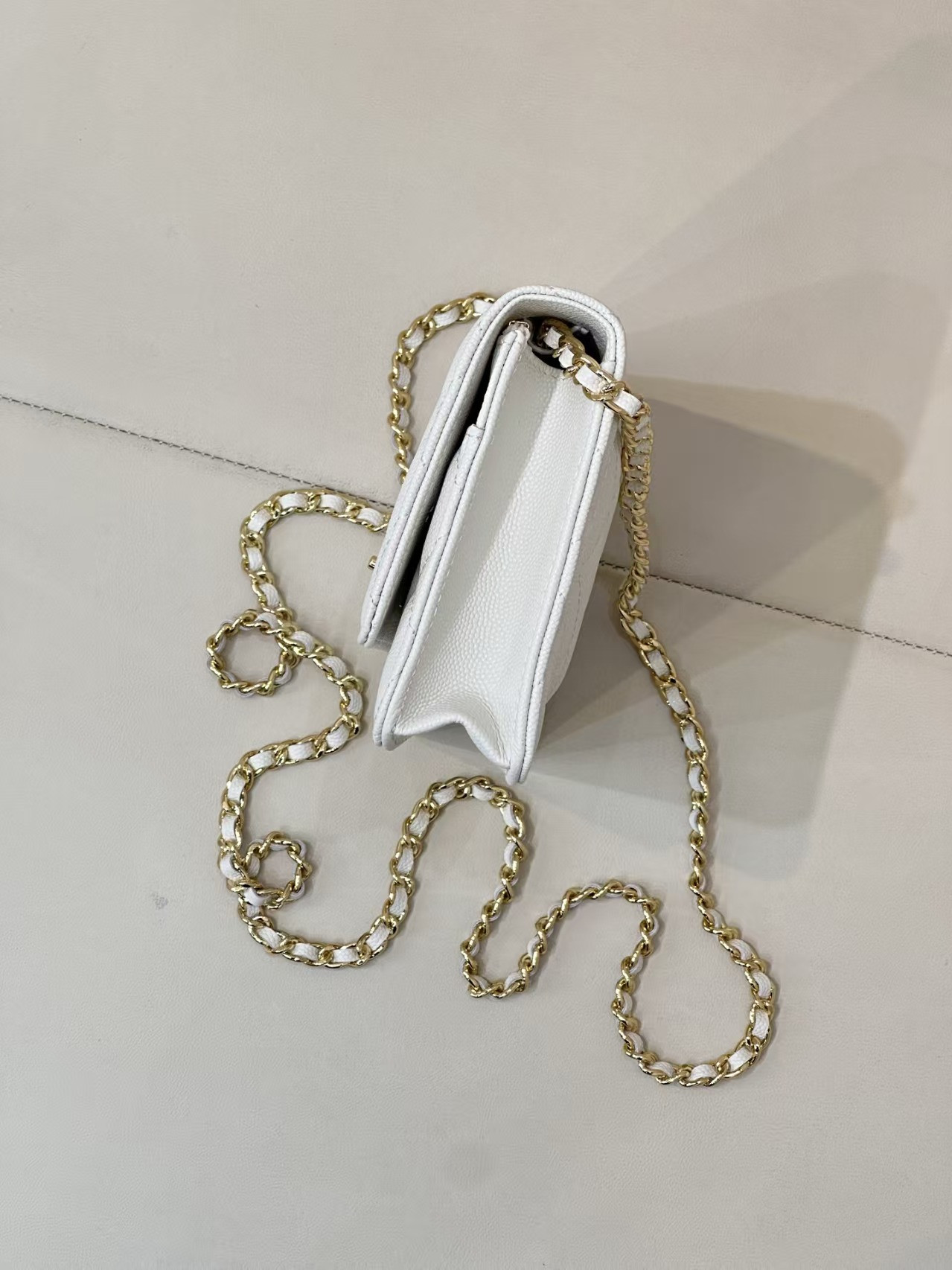 Ch*el woc classic wallet on chain 13x19cm