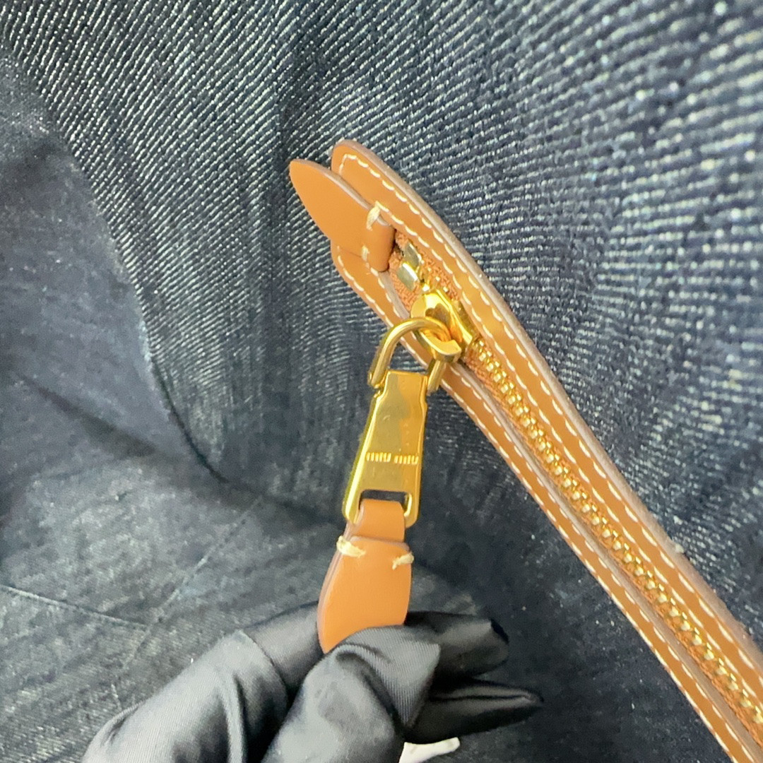 Miu Miu IVY denim bag 37x 36x18cm