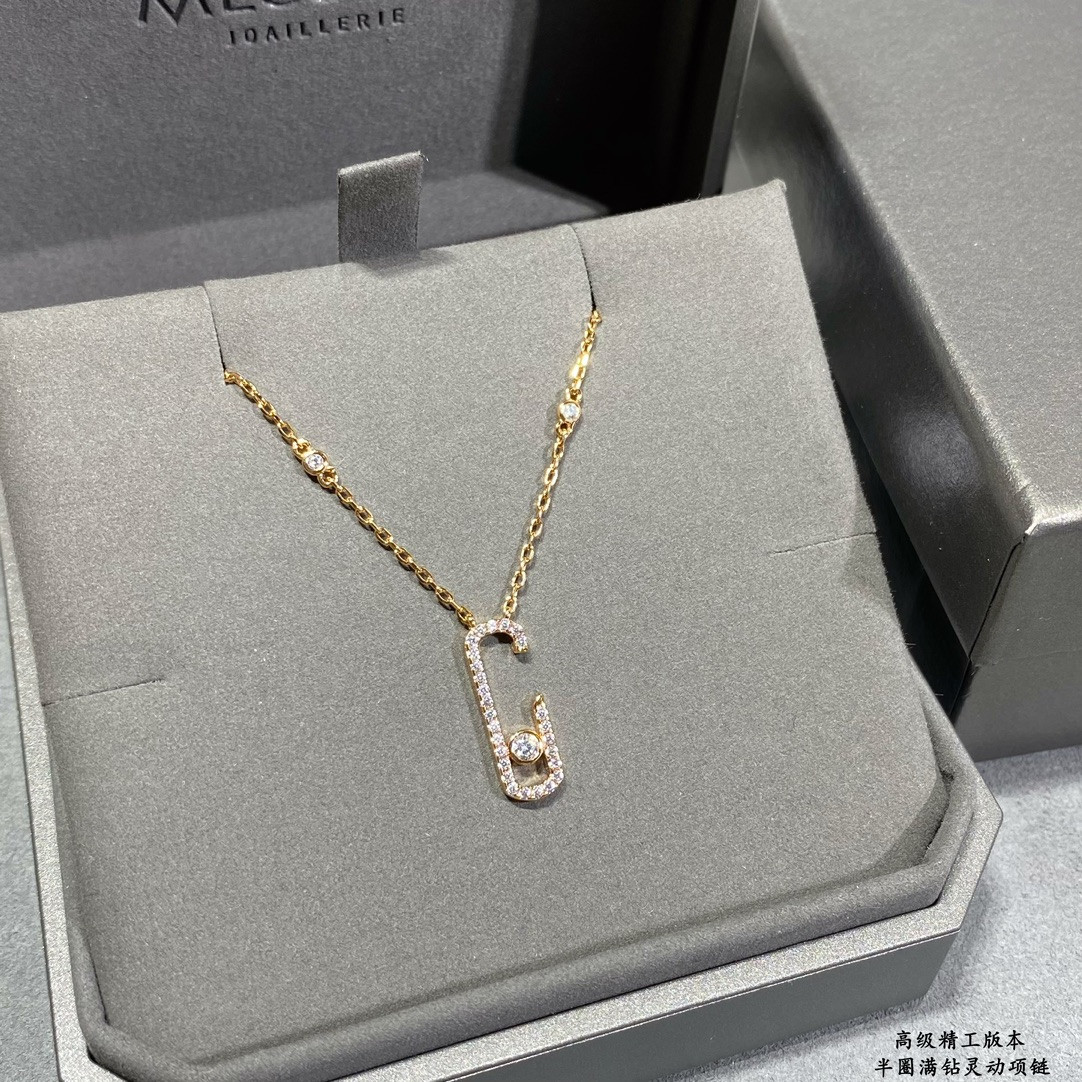 messika semi-hoop full Di*m*nd moving necklace