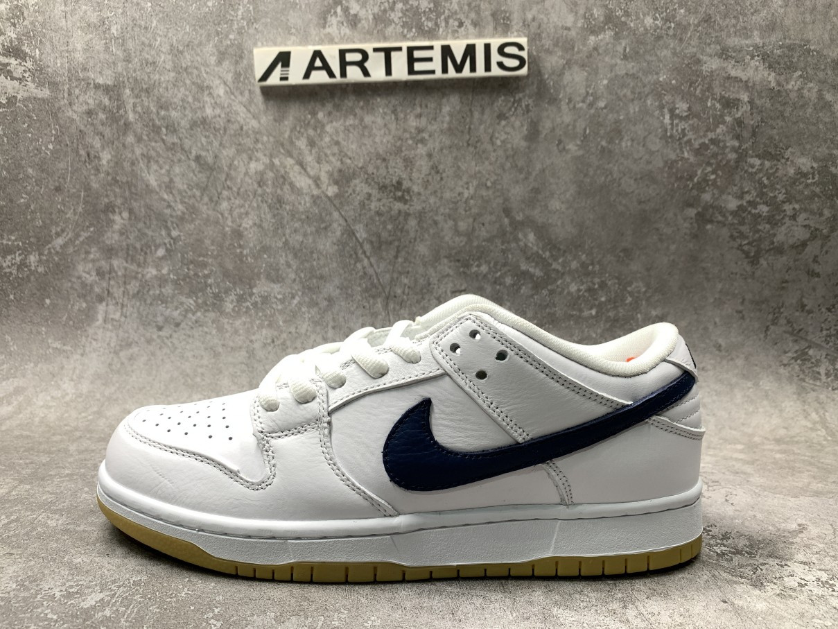 Nike SB Dunk Low Orange Label White Navy
