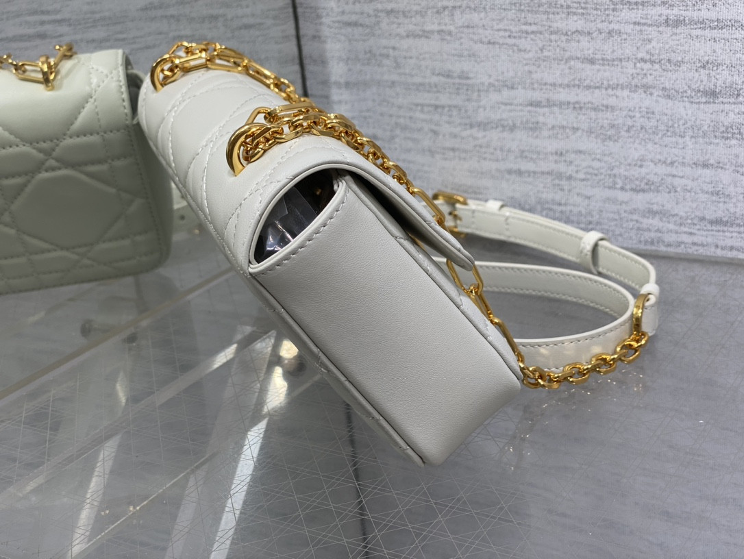 D*or mini D*or ange bag latte macrocannage calfskin 20 x 12 x 5 cm